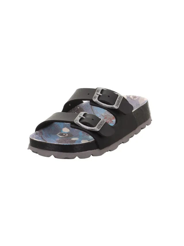 Superfit 0140 Chaussons Garcon Noir cuir synthetique