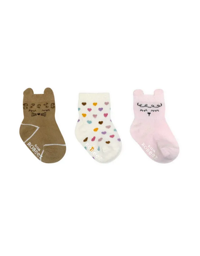 Robeez Amber & Eden chaussettes bébé lot de 3 ours