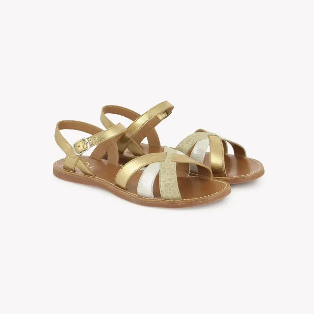 10is Plage Curv Retro sandales cuir fille
