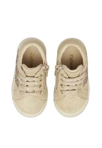 Falcotto baskets enfant suède paillettes zip lacets