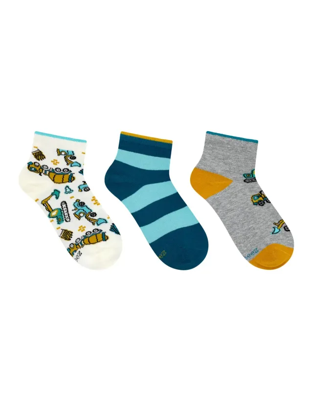 Robeez Truck Time chaussettes enfant lot 3 camion chantier