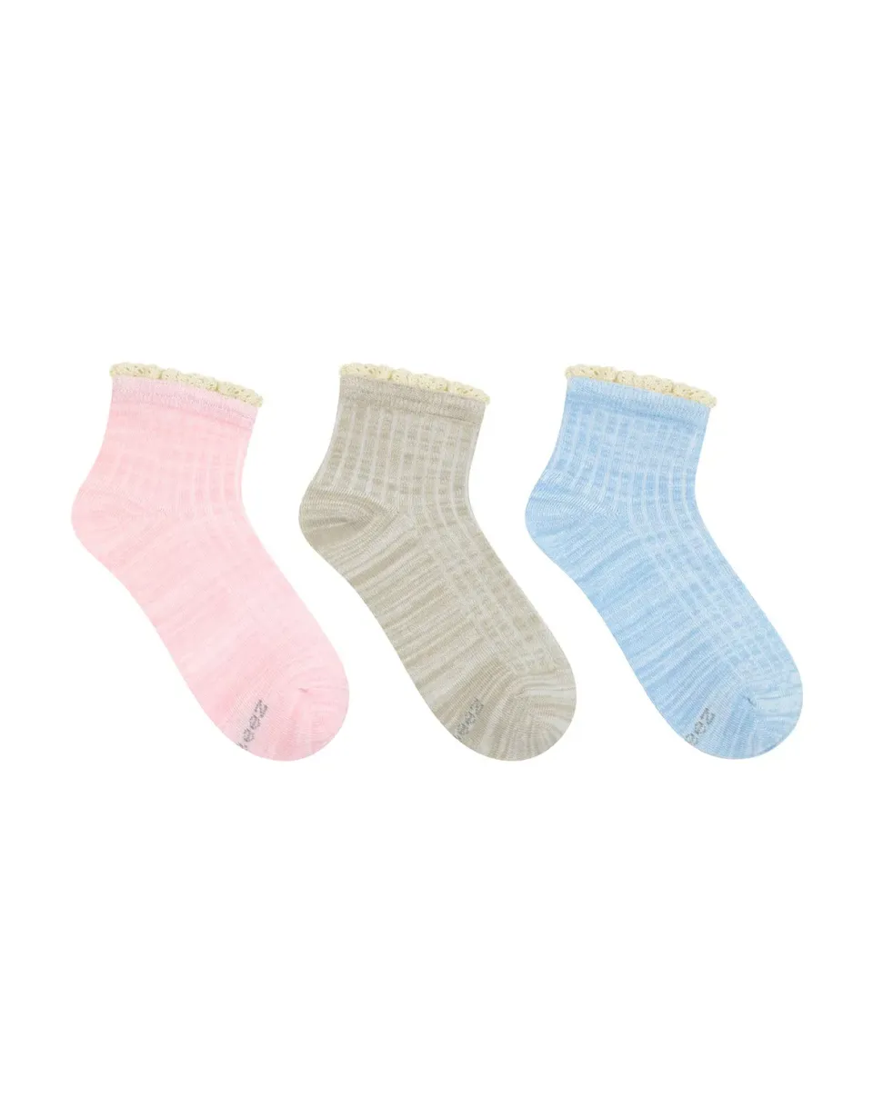 Robeez Flower Lace chaussettes enfant lot 3 dentelle fleur