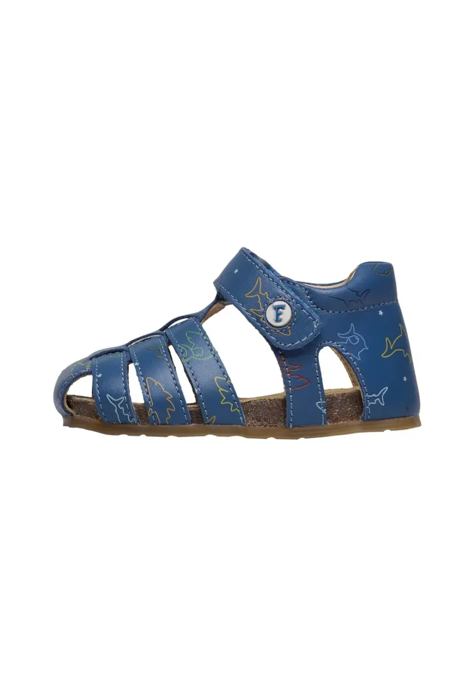 Falcotto sandale semi-fermée cuir bleu 19 EU