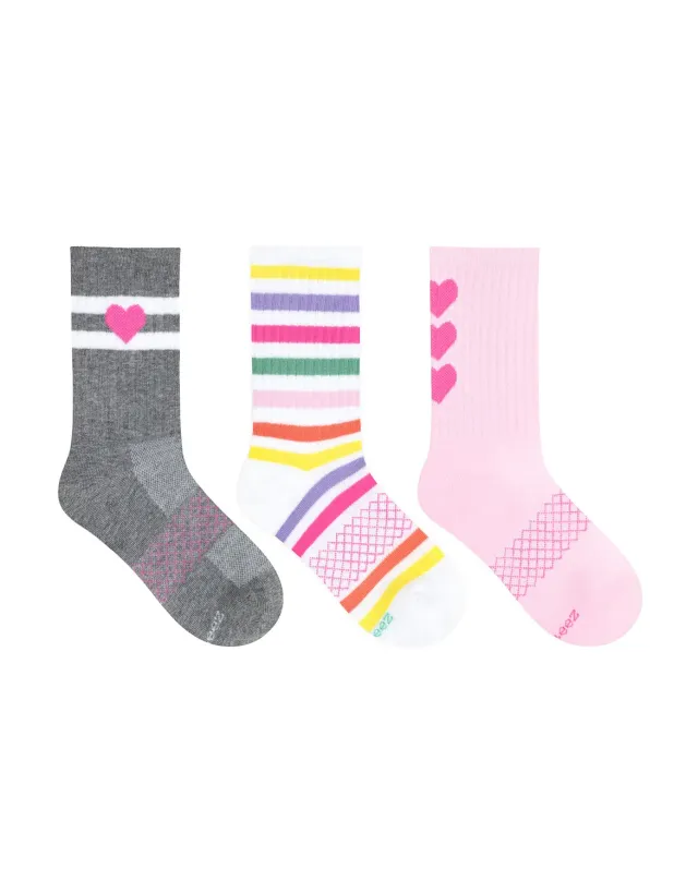 Robeez Heart Athletic chaussettes hautes lot de 3 cœurs