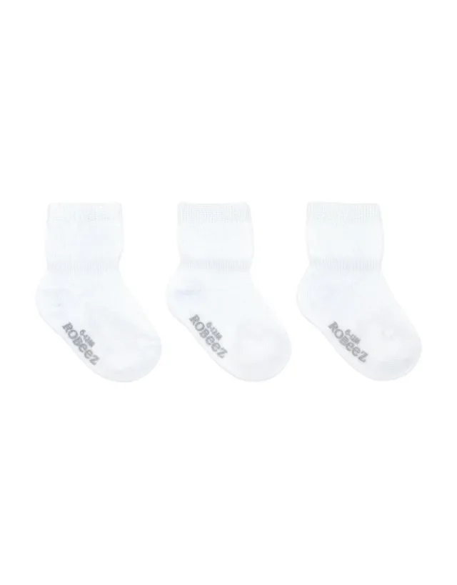 Robeez Herringbone Weaves chaussettes bébé 3 paires blanches