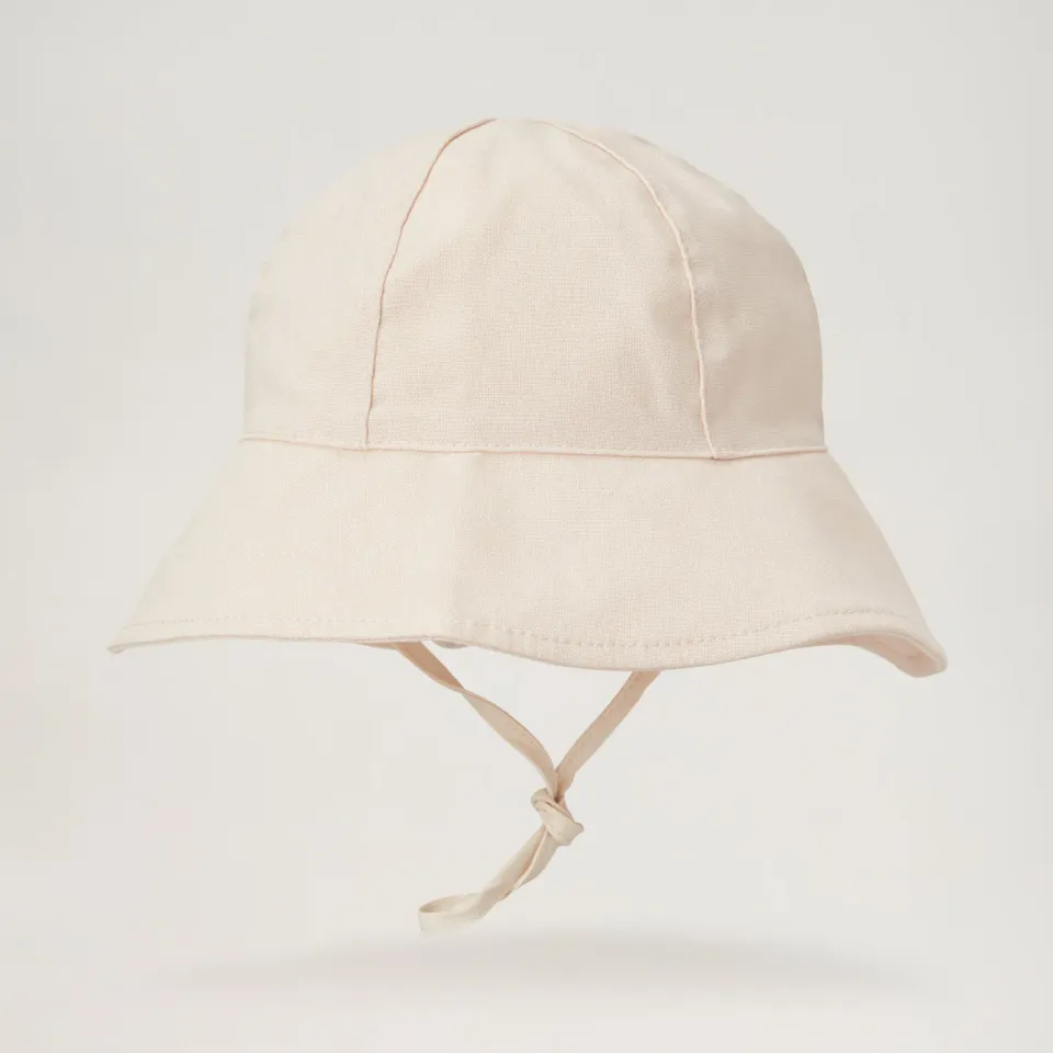 BabyMocs Linen Hat chapeau soleil bébé