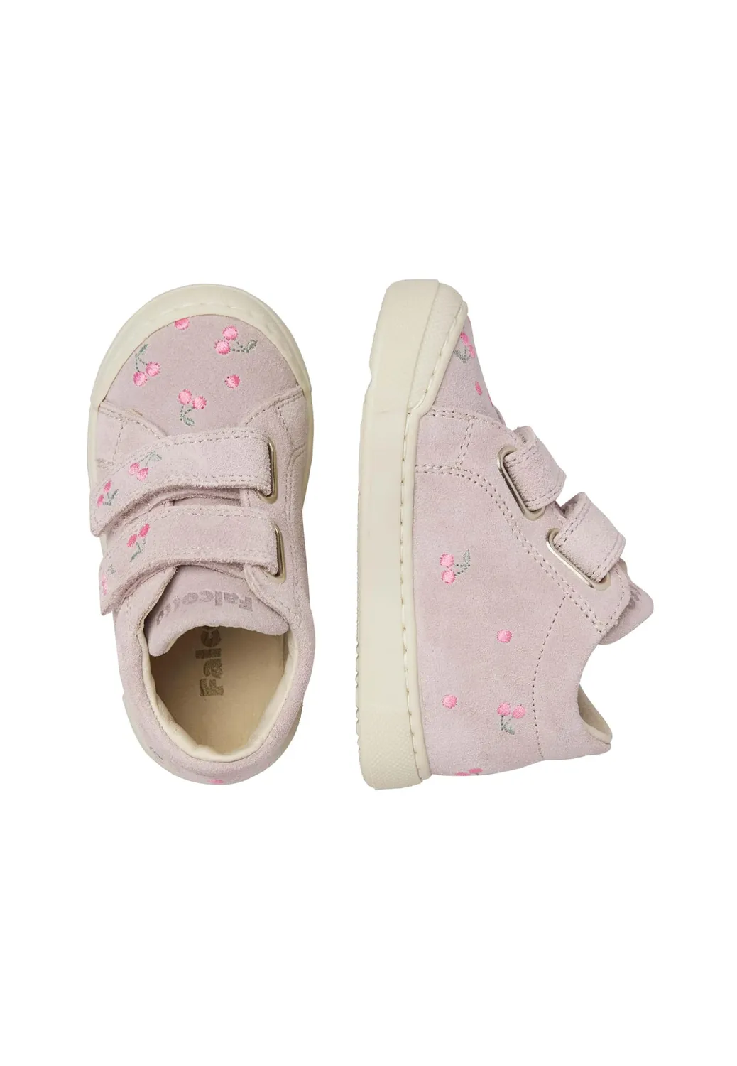 Falcotto baskets daim brodé enfant double scratch