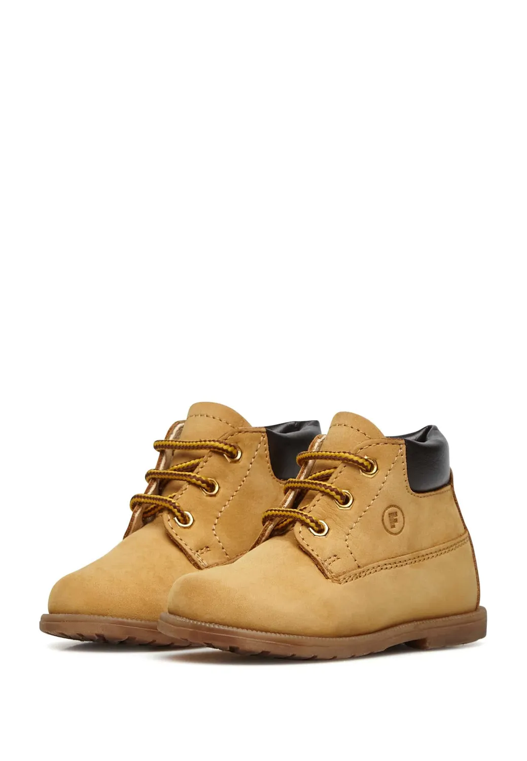 FALCOTTO Stambecco bottes enfant en nubuck maïs