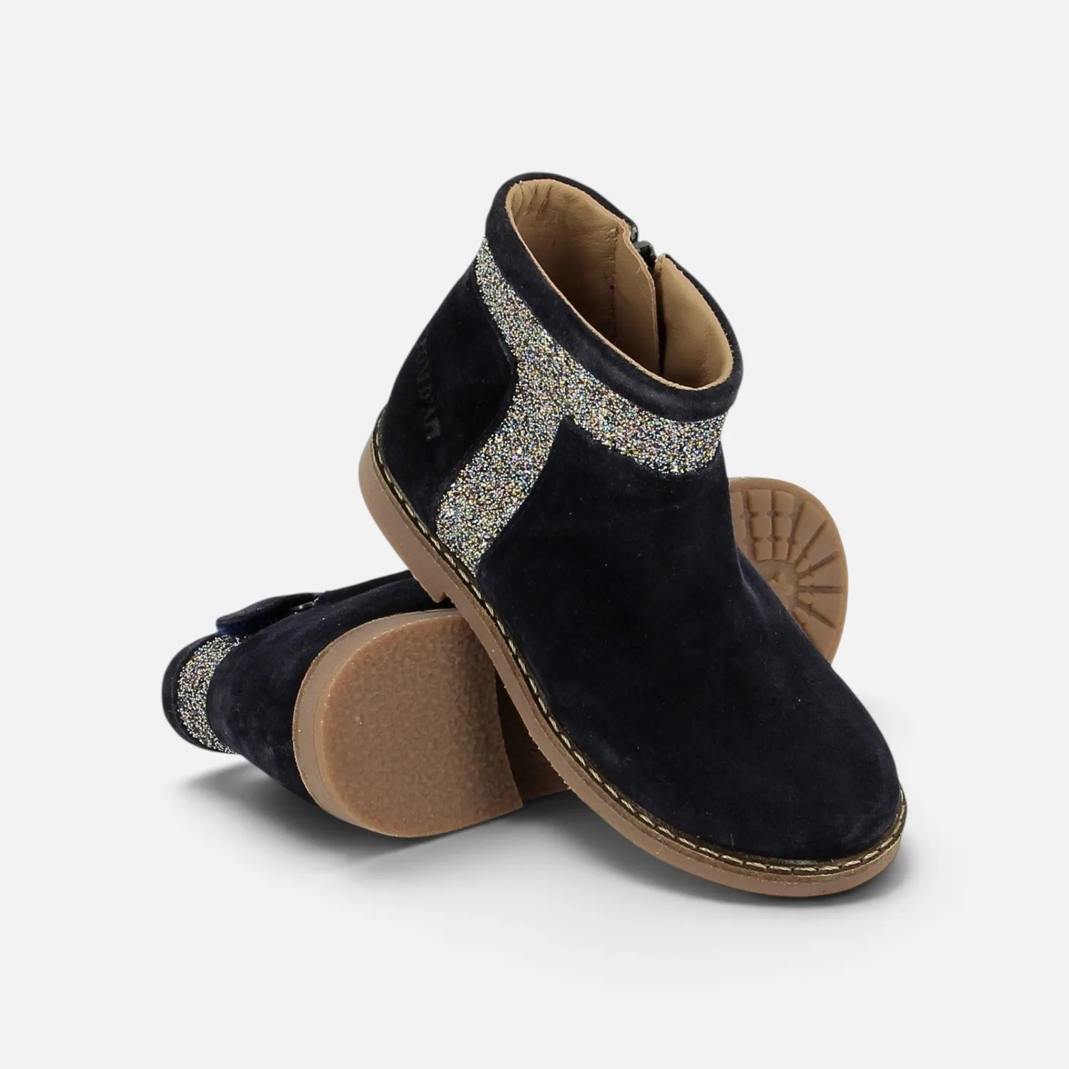 10is Trip Trott boots fille velours glitter zip