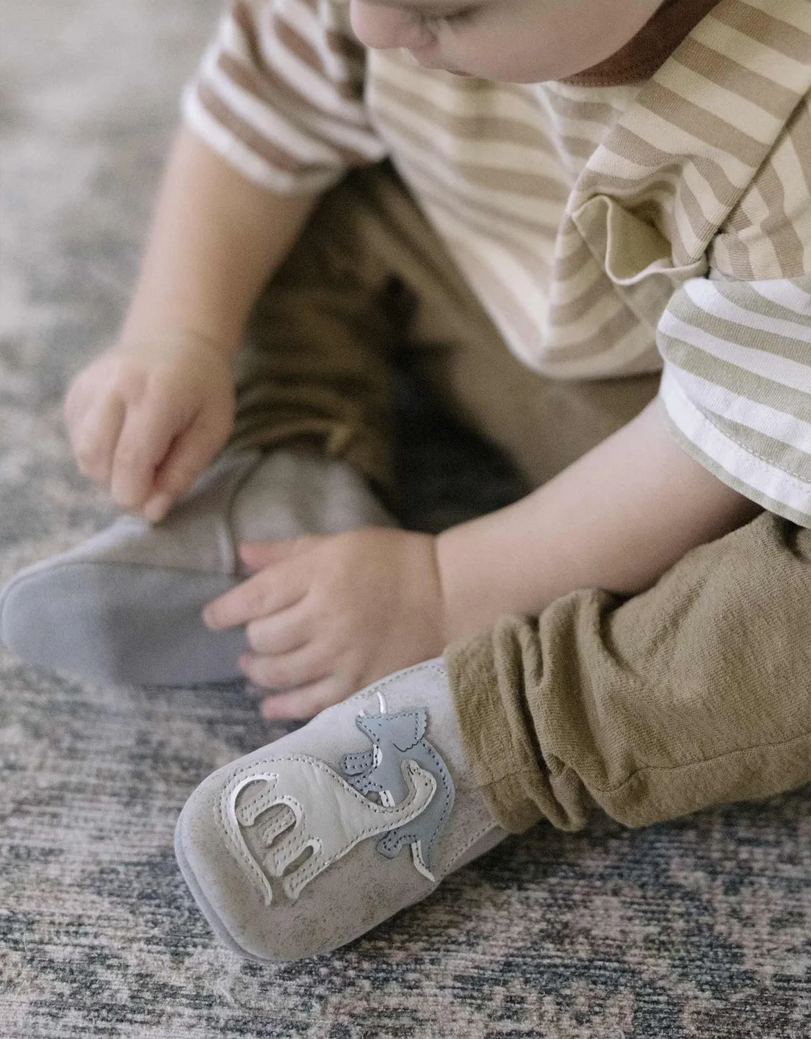 Robeez Soft Soles Ramsey chaussons dinosaures cuir