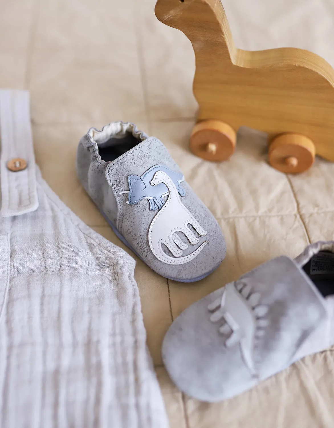Robeez Soft Soles Ramsey chaussons dinosaures cuir