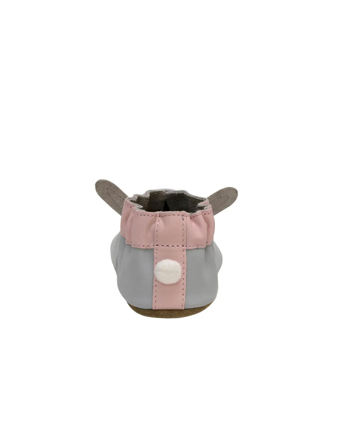 Robeez Soft Soles Heart Bunny chaussons bébé gris lapin