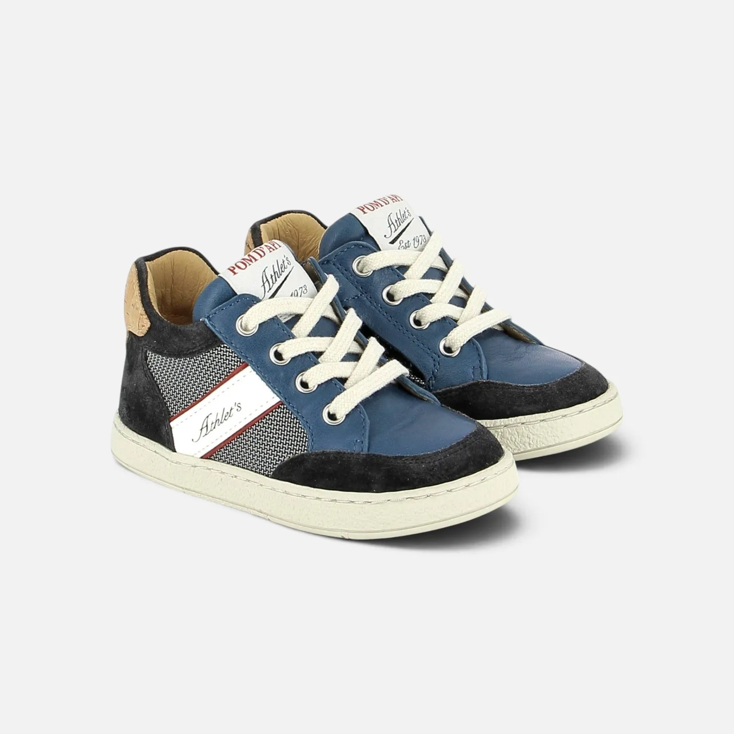 10is Mousse Racing baskets cuir fille