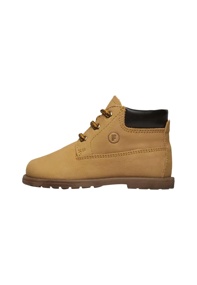 Falcotto Bottines cuir nubuck enfant à lacets