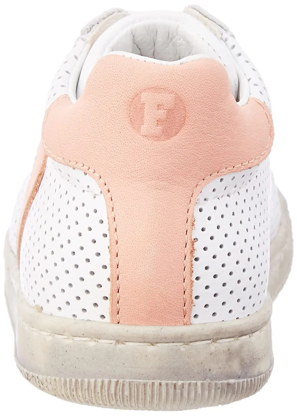 Falcotto Amornia baskets cuir blanc rose perforées