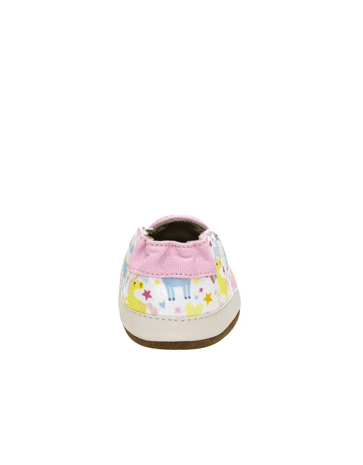 Robeez Soft Soles Mini Unicorn chaussons bébé blanc toile