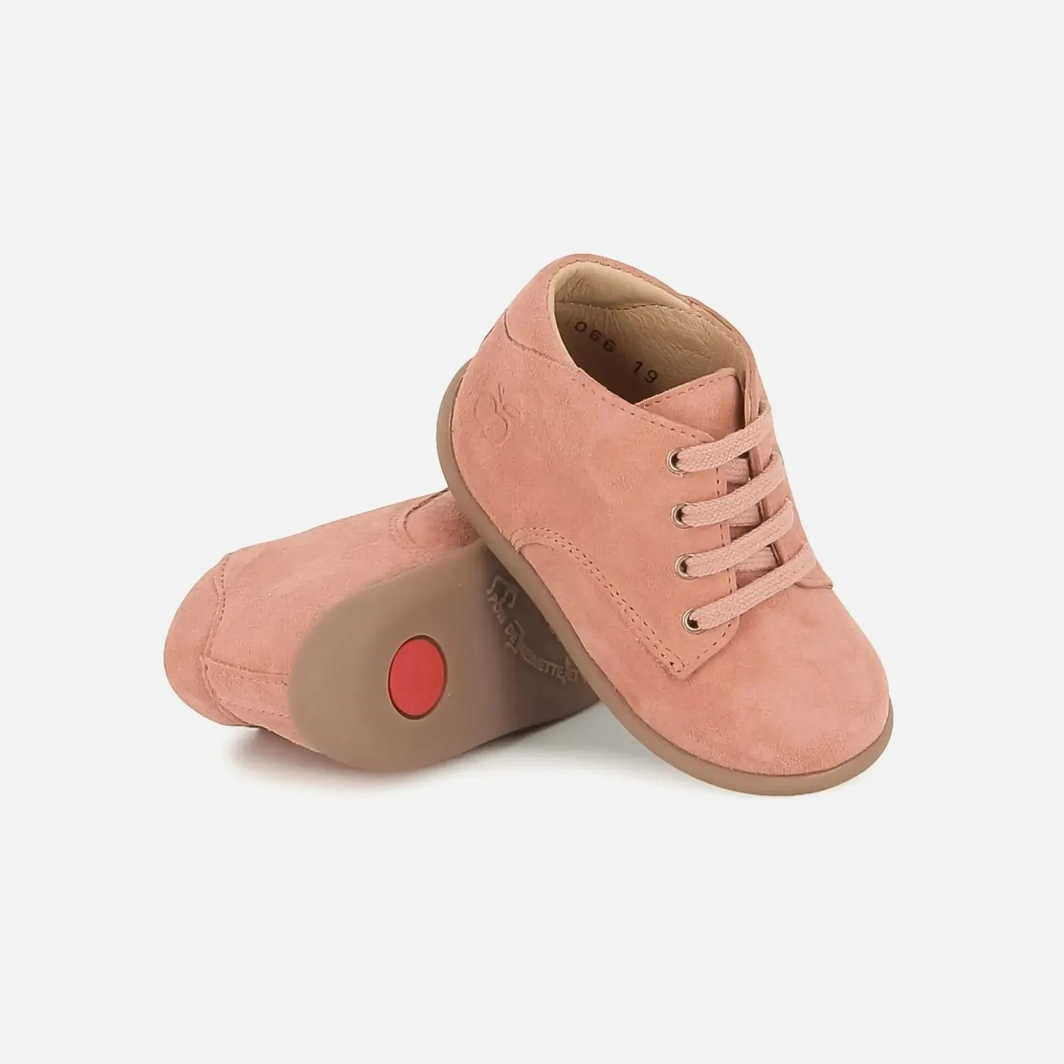 10is Stand-Up Derby chaussure premiers pas cuir rose