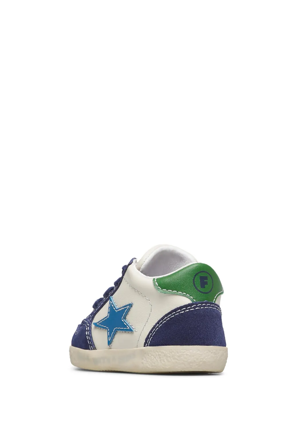 Falcotto baskets cuir daim étoile enfant lacets