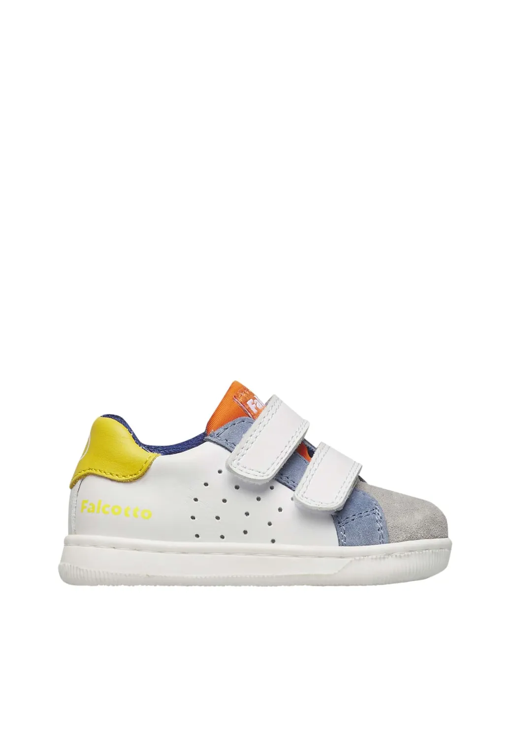 Falcotto Kiner Low VL baskets cuir enfant double scratch