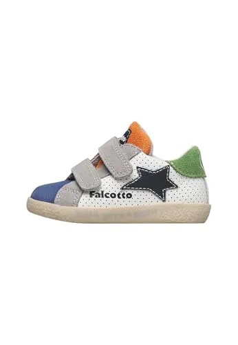 Falcotto baskets enfant cuir daim logo scratch
