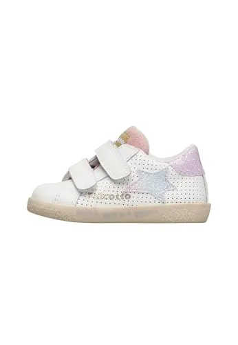 Falcotto Baskets Cuir Tissu Bébé Scratch