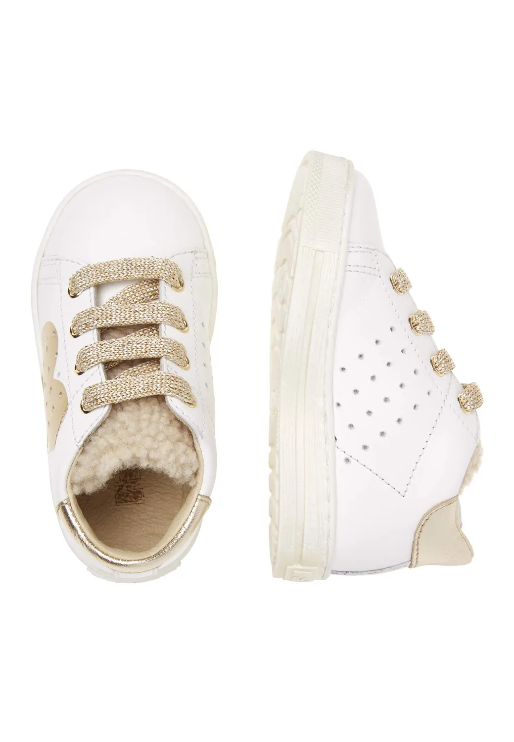 Falcotto Heart sneakers basses fille cuir blanc