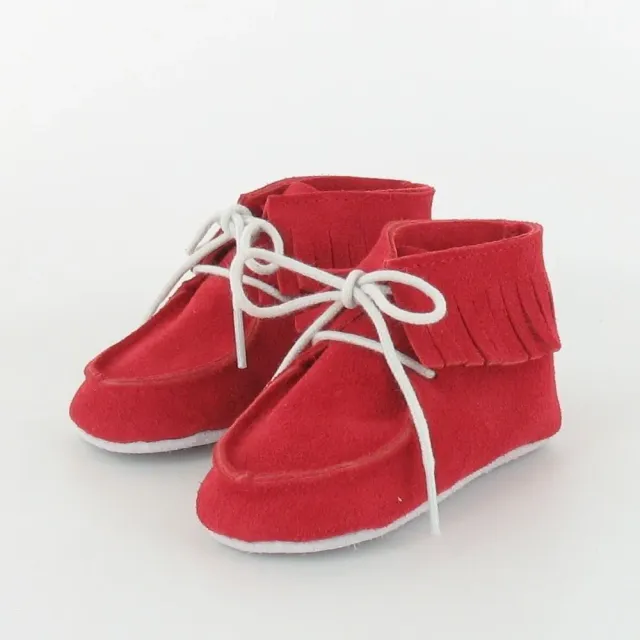 Le Petit Fils du Cordonnier Dolmen chausson bébé cuir à franges