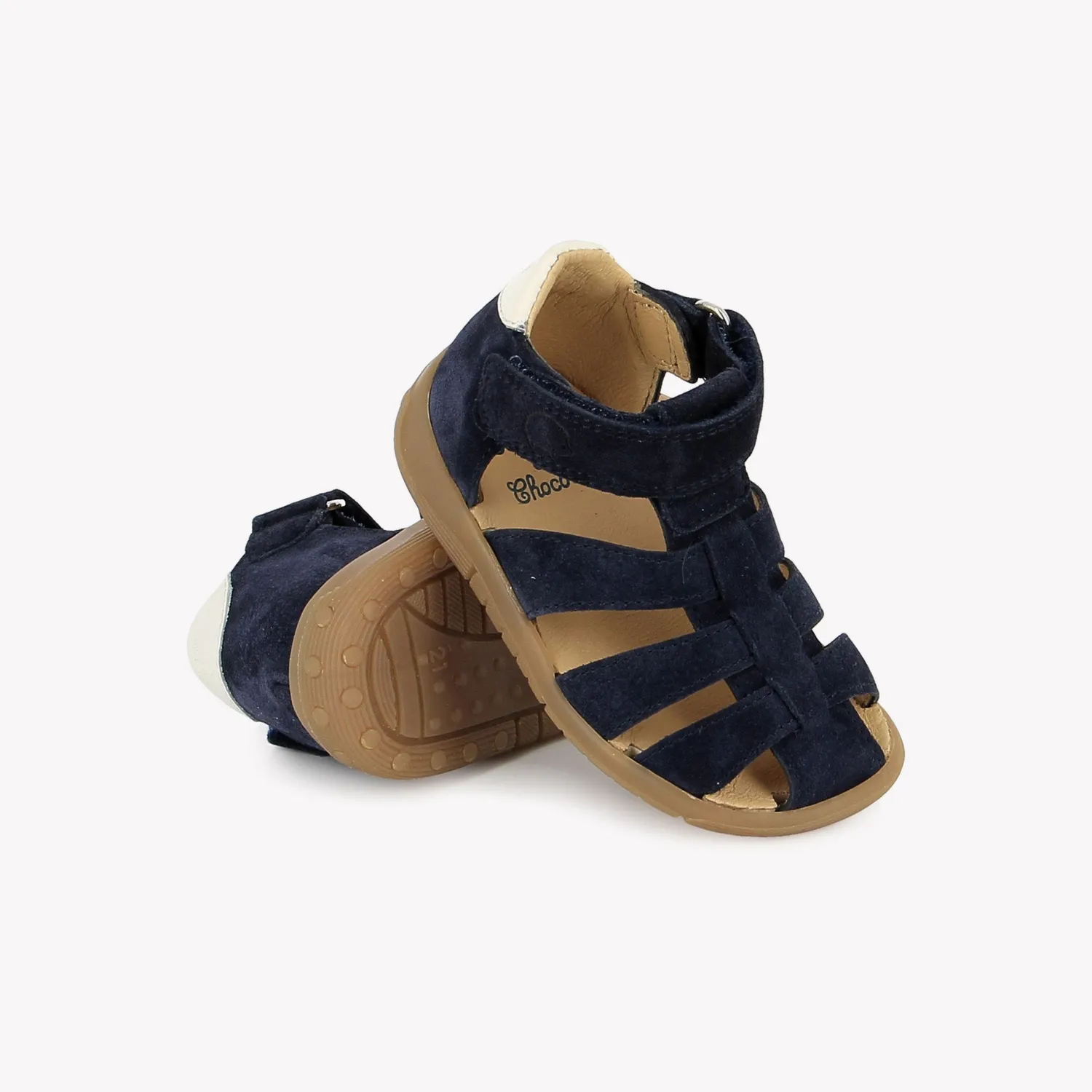 10is T&C 13 Easy sandale premiers pas velours marine