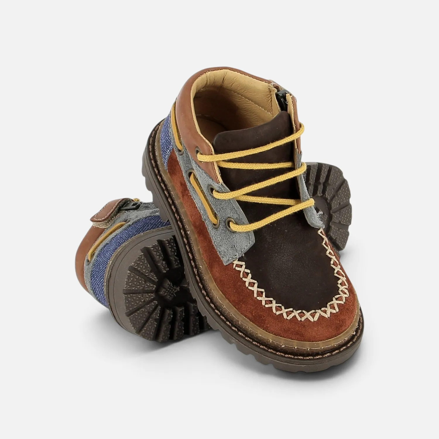 10is WALL BOAT chaussures de ville orange cuir