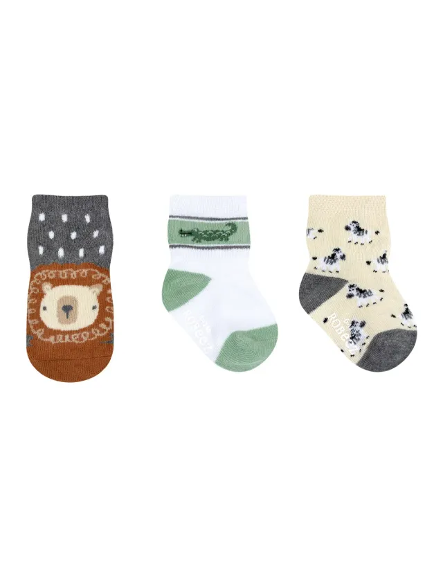 Robeez On A Safari chaussettes bébé lot 3 safari