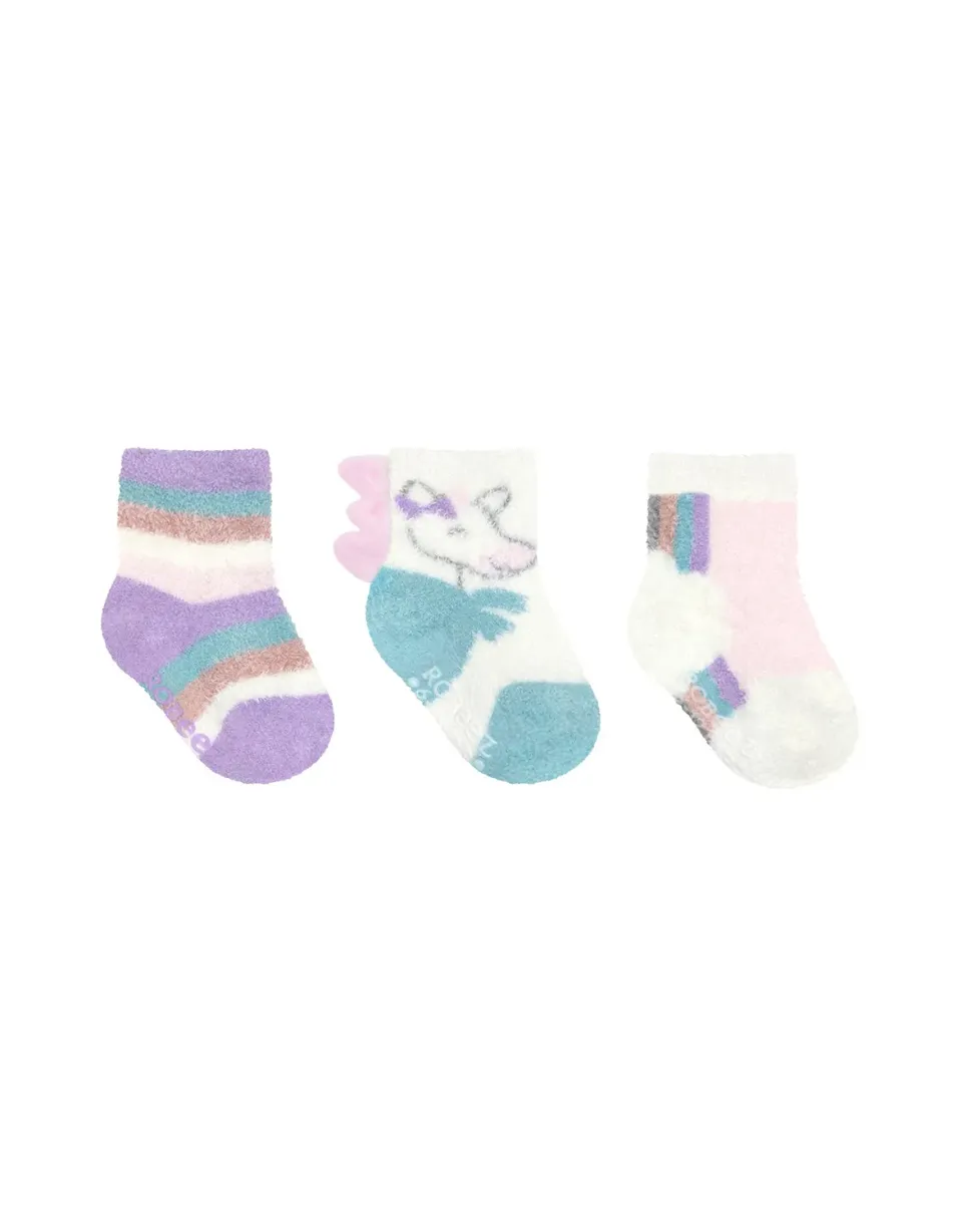 Robeez Unicorn Girl chaussettes bébé 3 paires pastel licorne