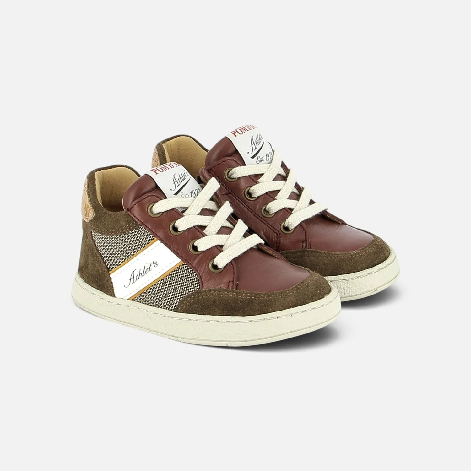 10is Mousse Racing baskets cuir fille