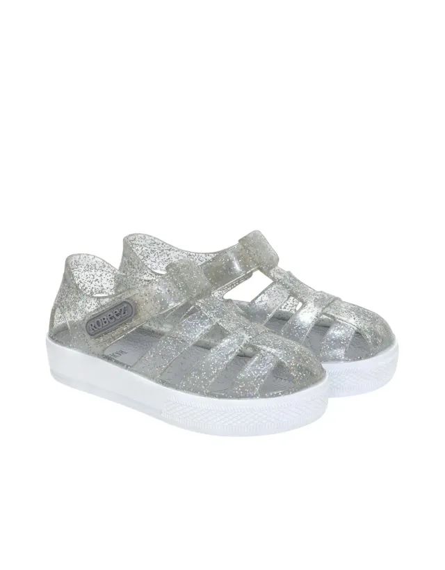 Robeez Elite Glitz sandales jelly argenté semelle souple