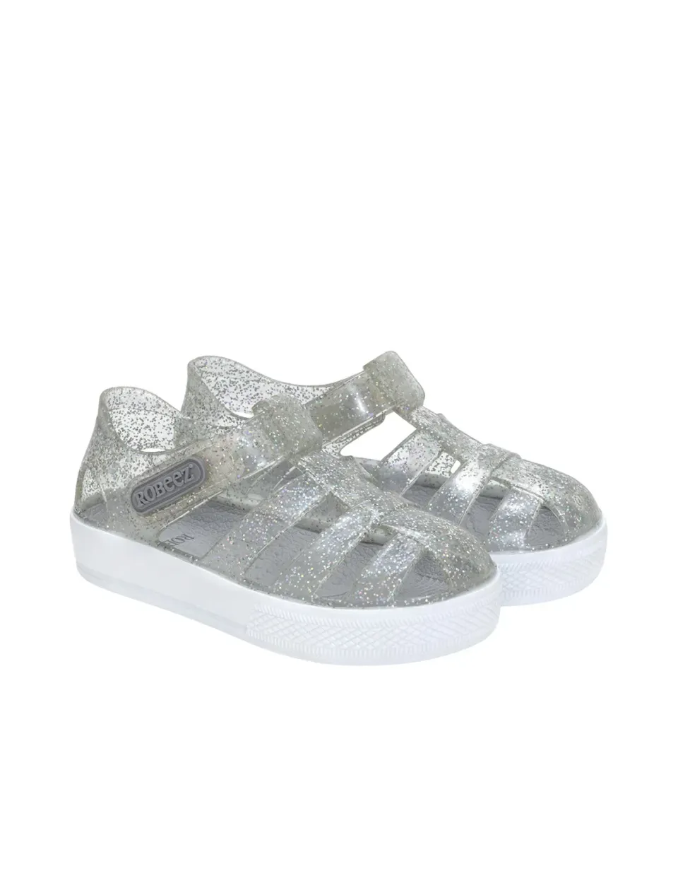 Robeez Elite Glitz sandales jelly argenté semelle souple