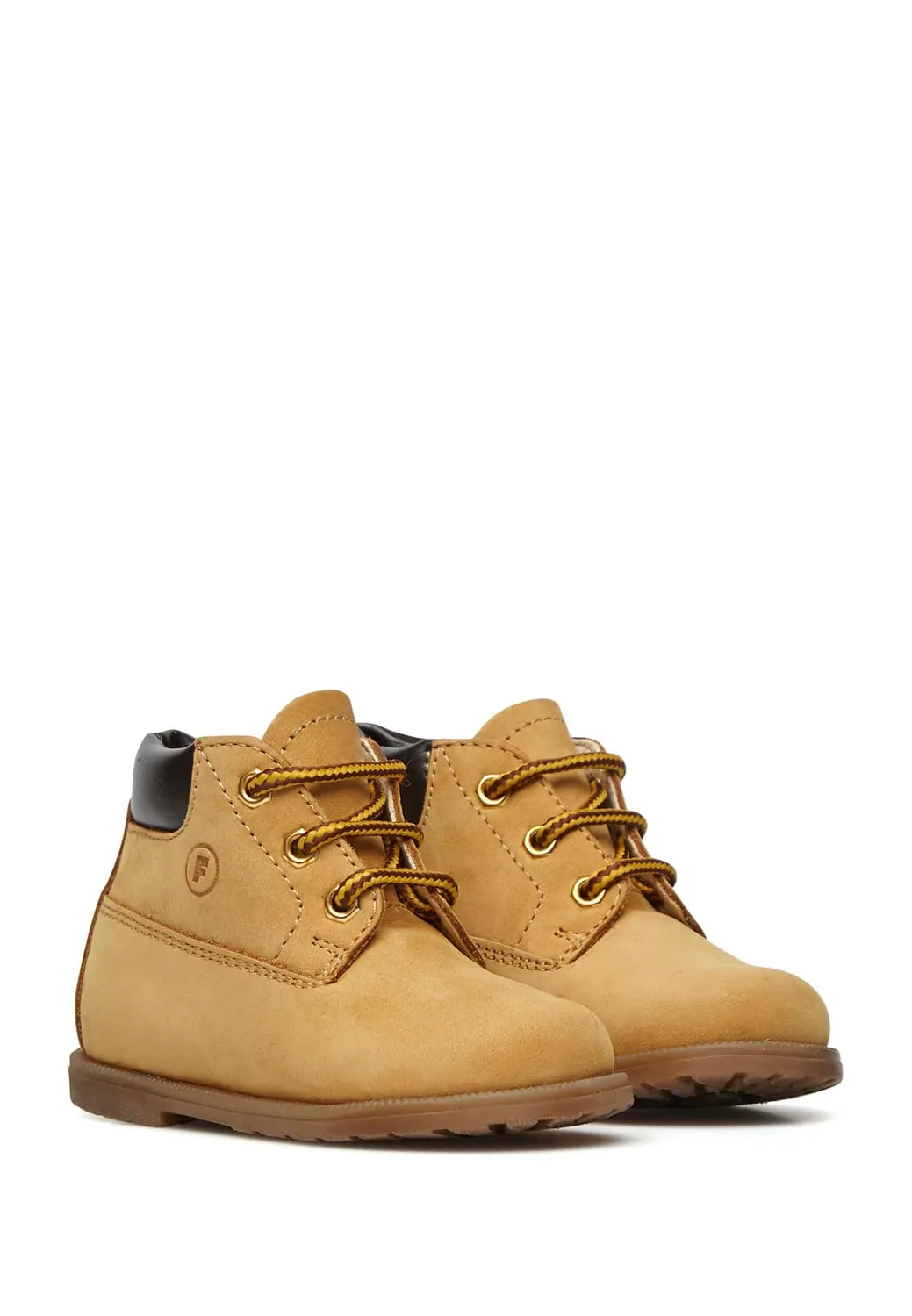 FALCOTTO Stambecco bottes enfant en nubuck maïs