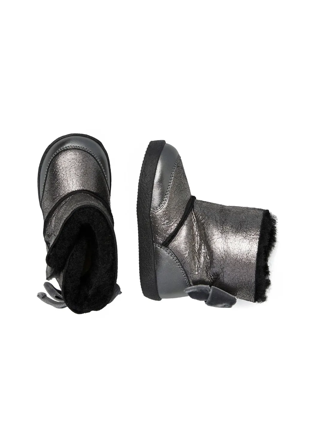 Falcotto Lisse bottine fille daim pailleté hiver