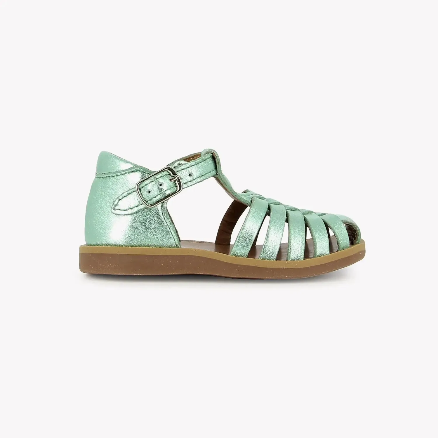 10is Poppy Pitti sandale cuir Vert d’Eau boucle