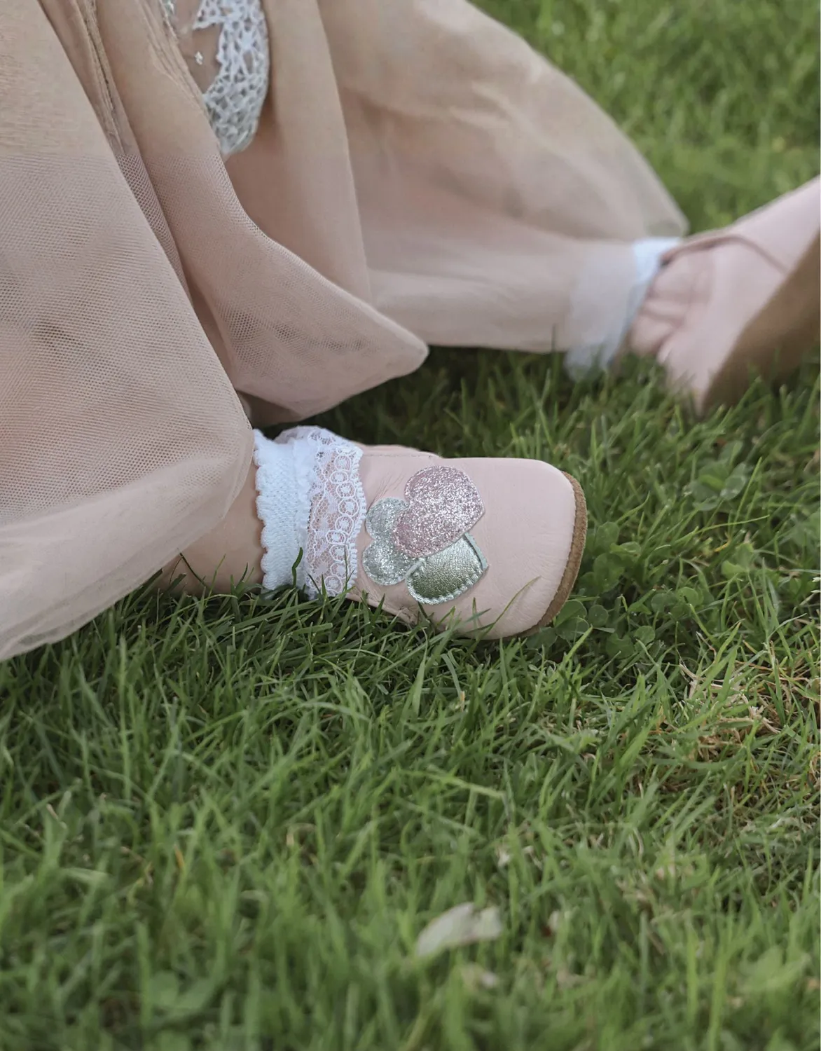 Robeez Soft Soles Heart Sparkle chaussons bébé rose cuir