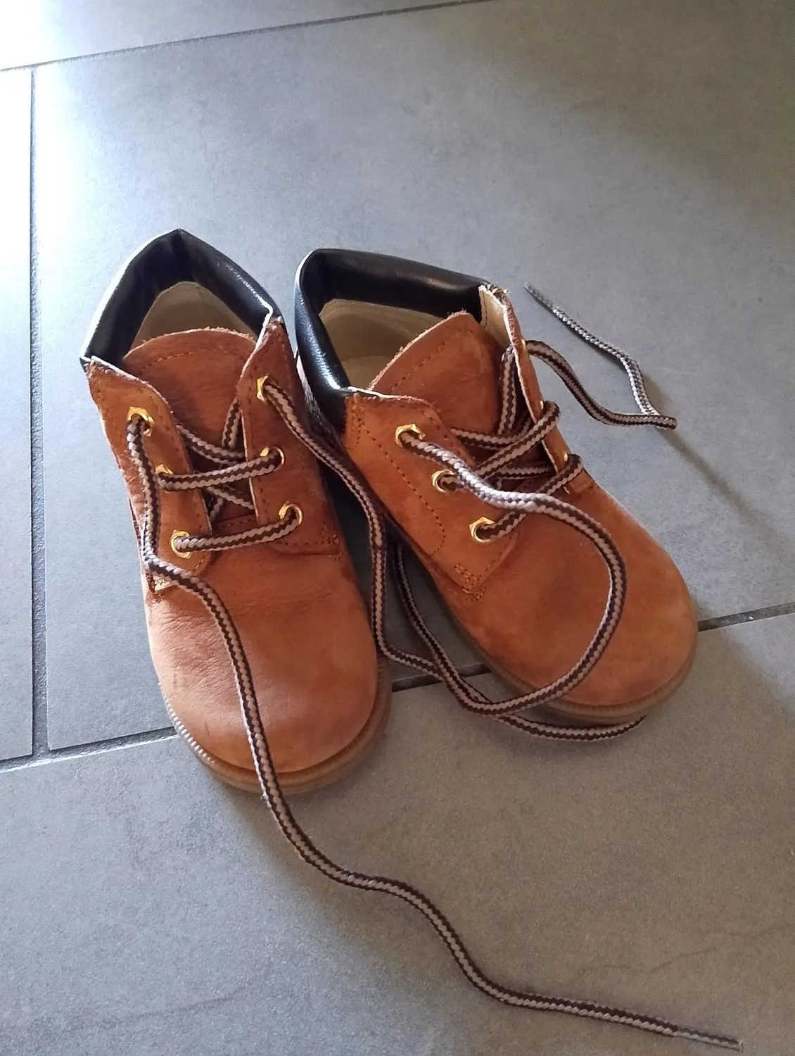 Falcotto Bouquetin bottines garçon nubuck lacets
