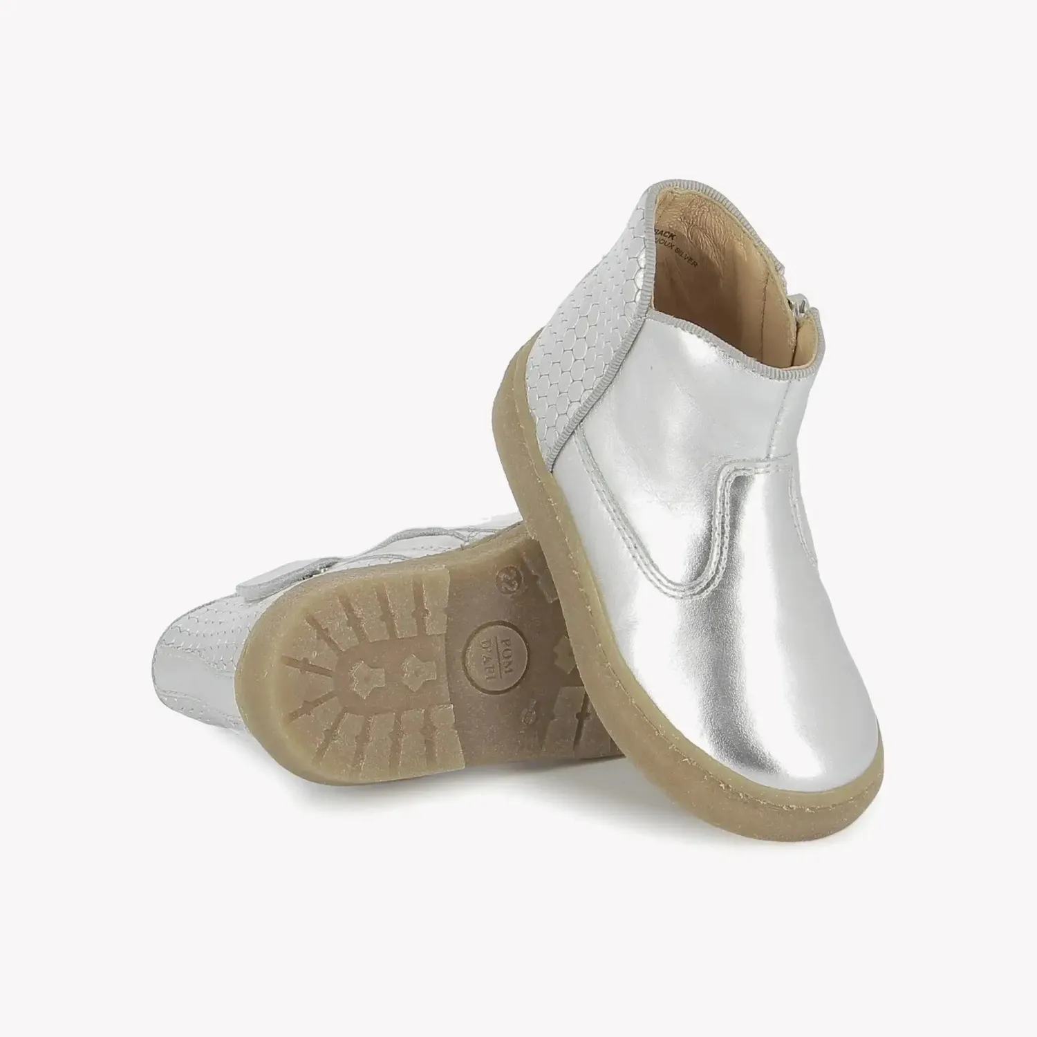 10is Trix Back bottines fille argenté bi-matière