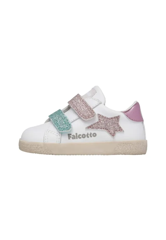 Falcotto Baskets en Cuir et Paillettes baskets à scratch