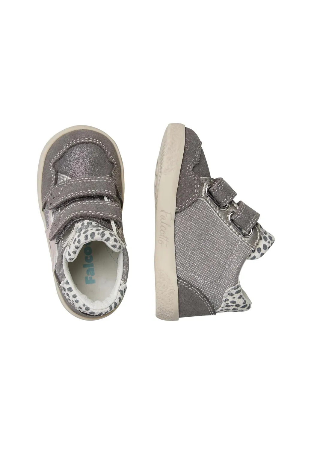 Falcotto baskets cuir suède enfant velcro