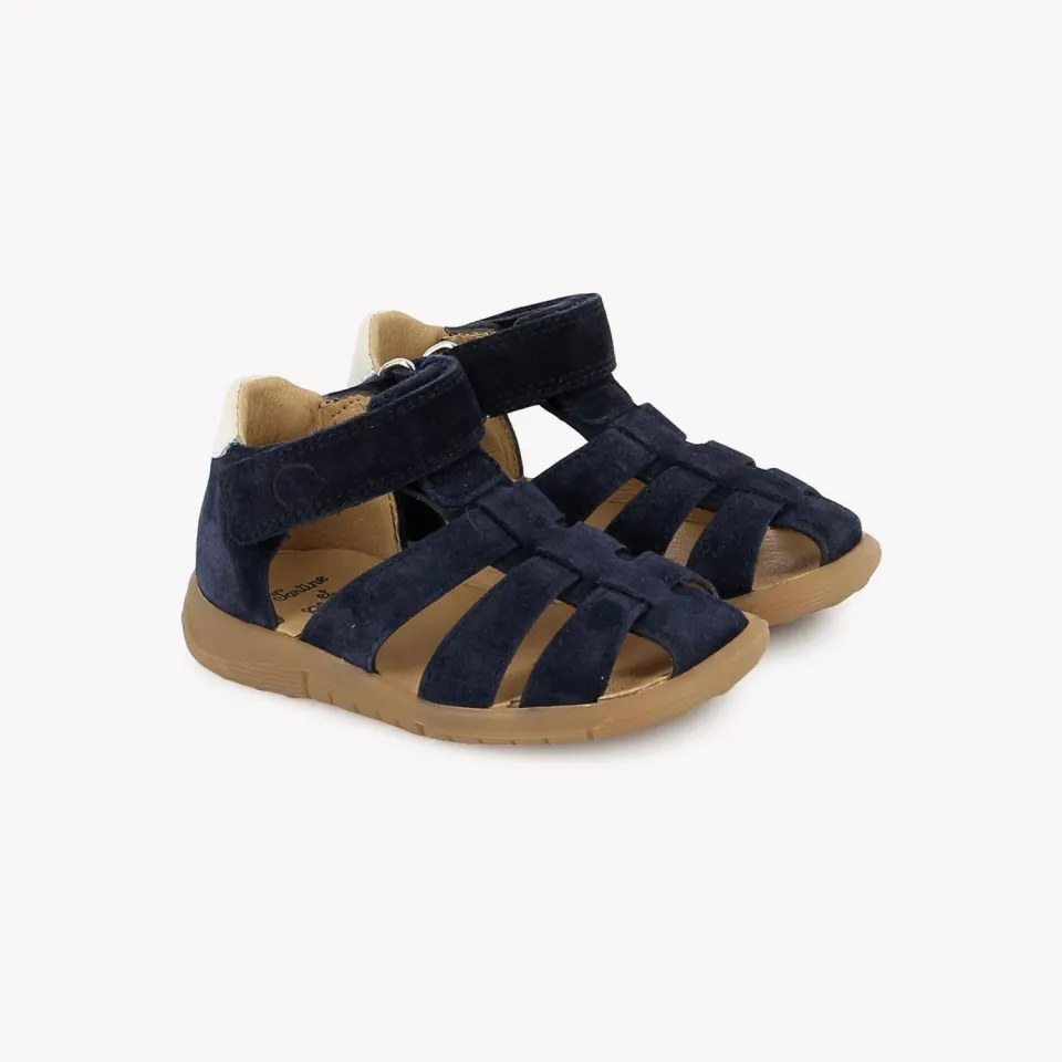10is T&C 13 Easy sandale premiers pas velours marine