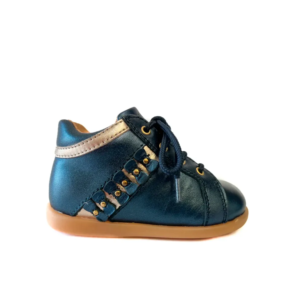 Babybotte Farah chaussure naissance lacets cuir imprimé