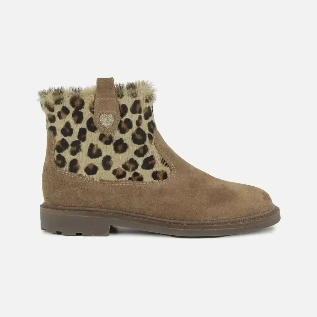 10is Sister Boot Cover bottine fille velours zip