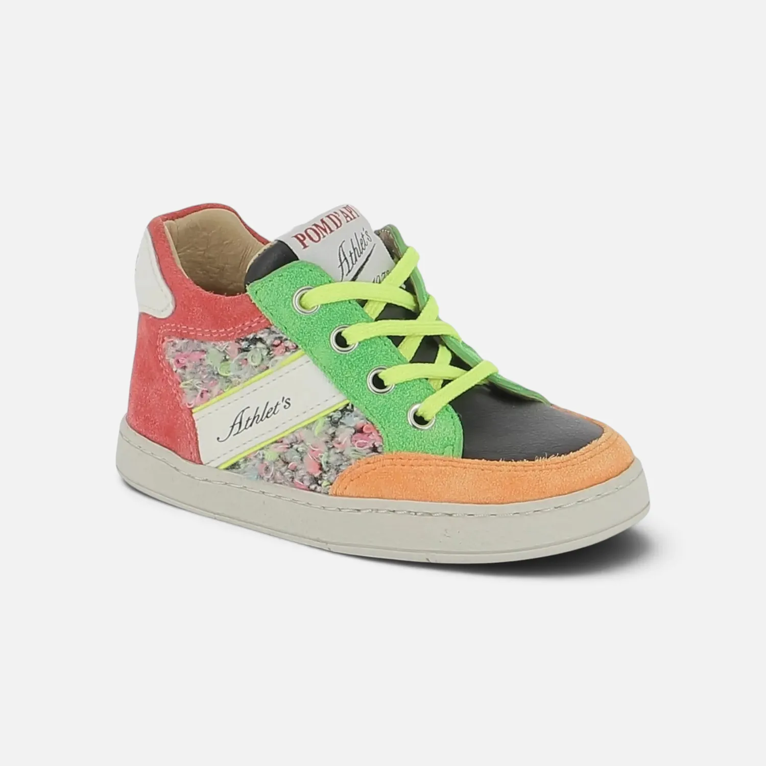10is Mousse Racing baskets cuir fille
