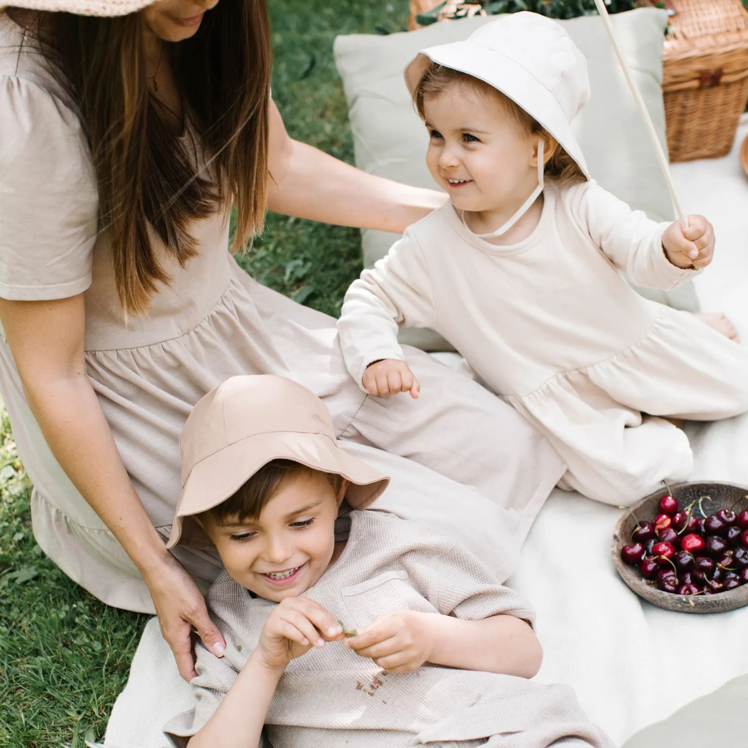 BabyMocs Linen Hat chapeau soleil bébé