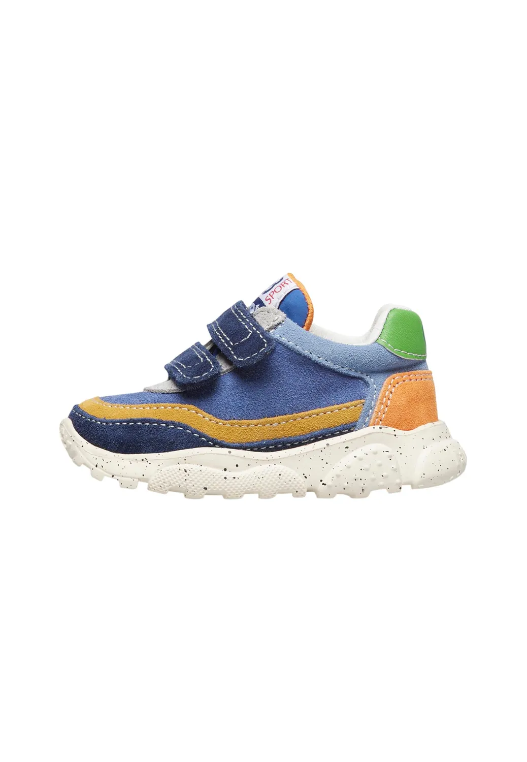 Falcotto Baskets en suède double velcro