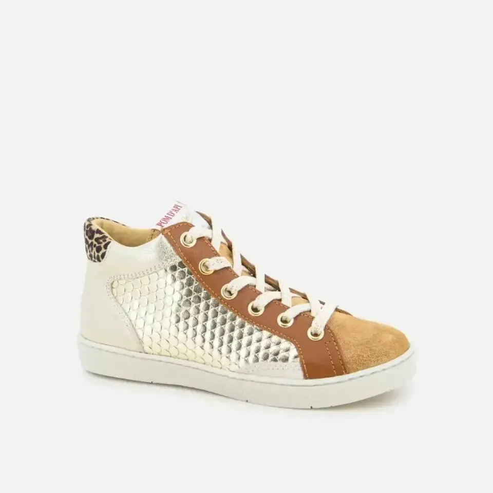 10is Top Touch Lace baskets montantes cuir