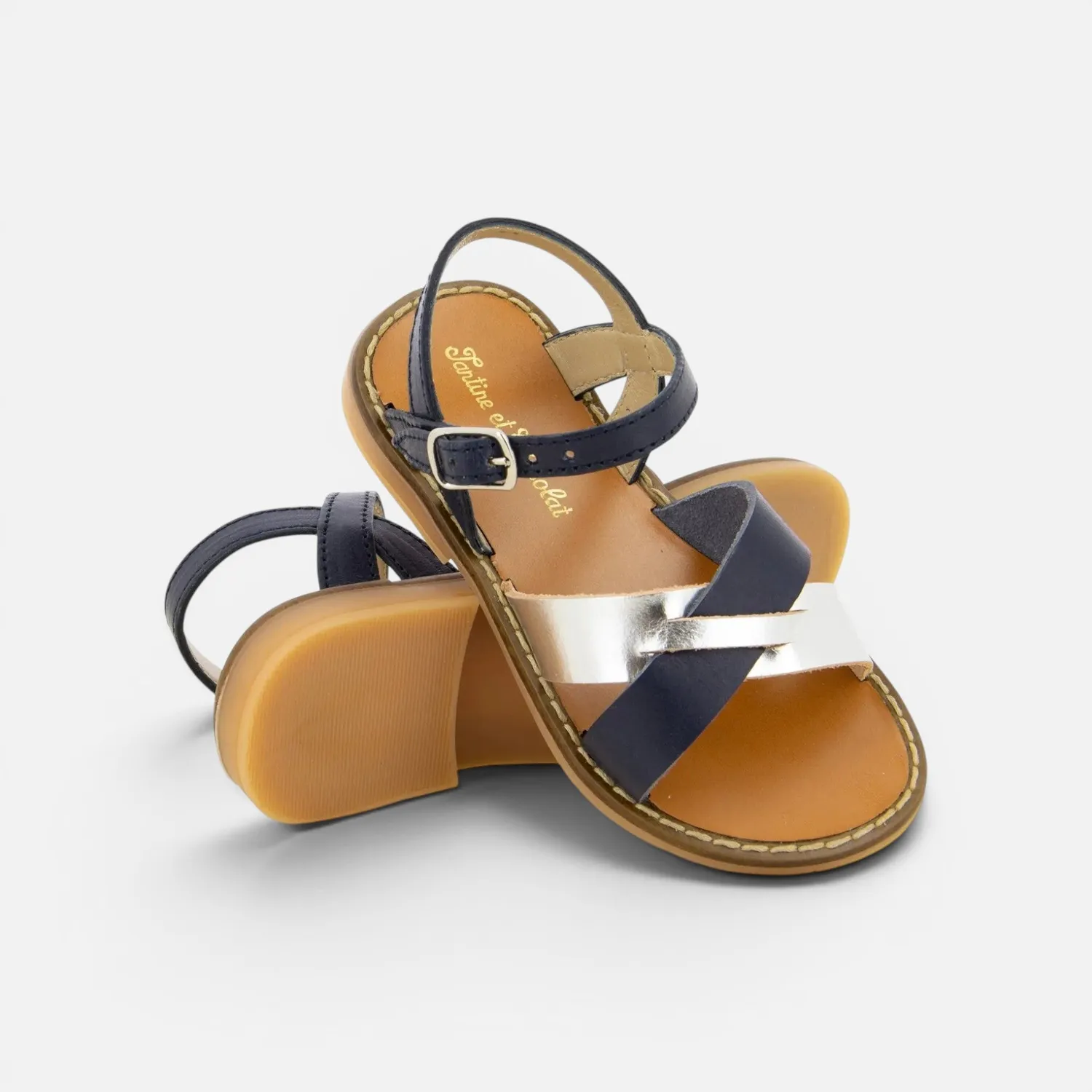 10is T&C 10 Lili sandales cuir fille